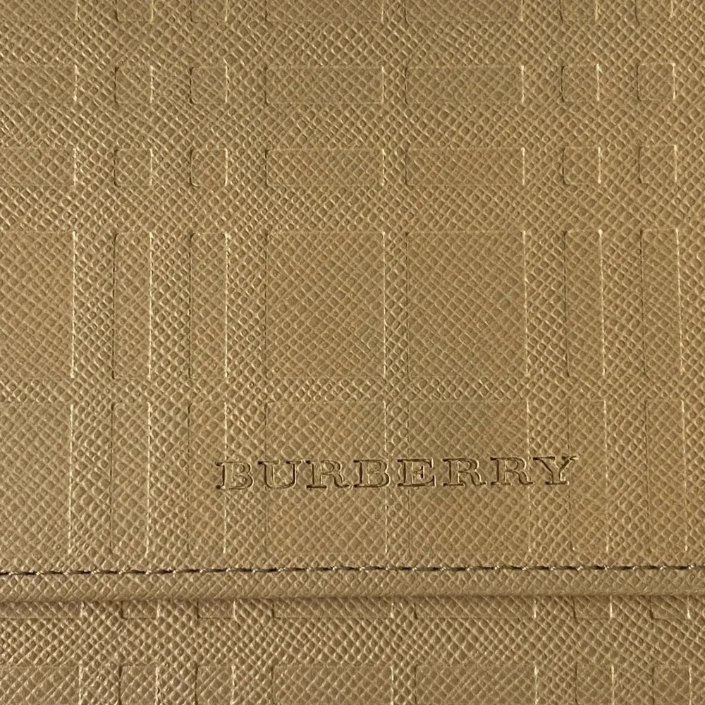 Burberry Tan Calf Leather Long Wallet includes Certificate of Authenticity - Picture 16 of 17
